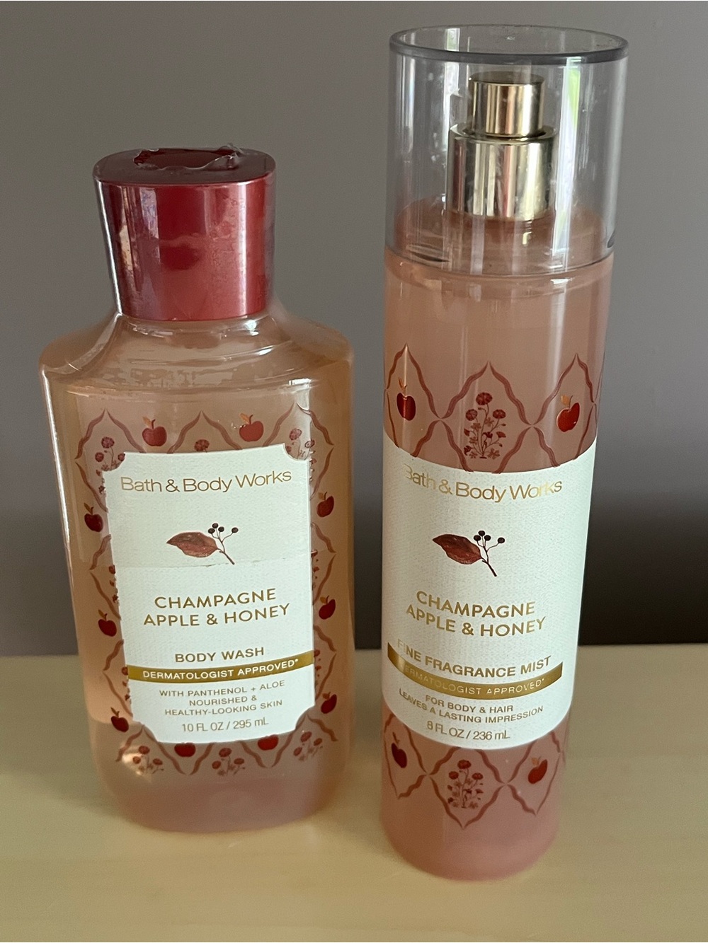 Bath & Body Works Champagne Apple & Honey Body Wash & Fine Fragrance Mist New